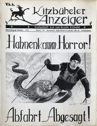 Hahnenkamm Horror, 76x56 cm, watercolour on paper